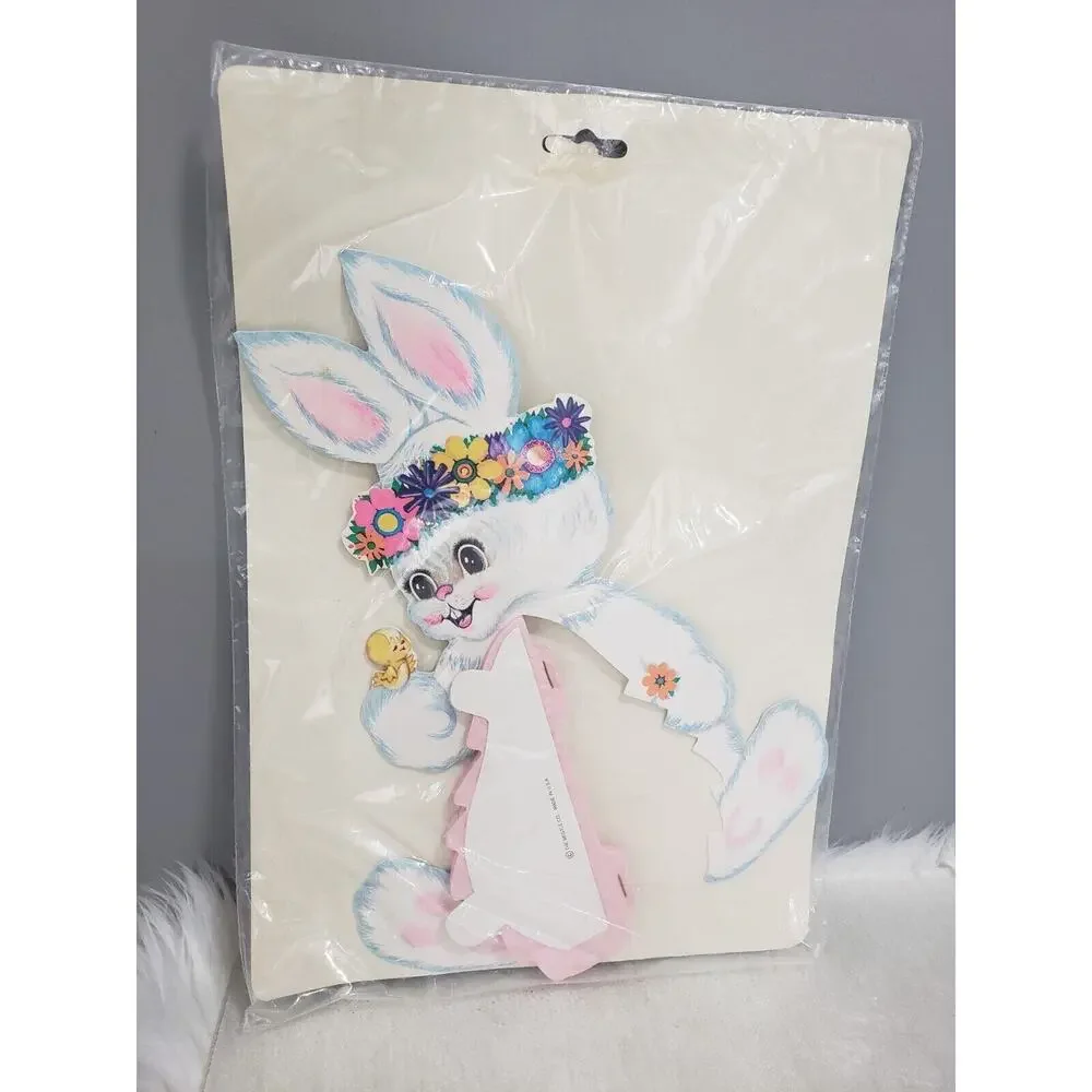 NEW‎ 1980 Vtg Easter Bunny Honeycomb Decor Centerpiece mod retro 70s Beistle